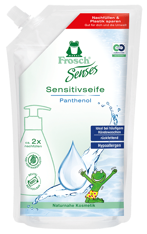 Frosch Rankų muilas jautriai odai su Pantenoliu (papildymas) 500ml