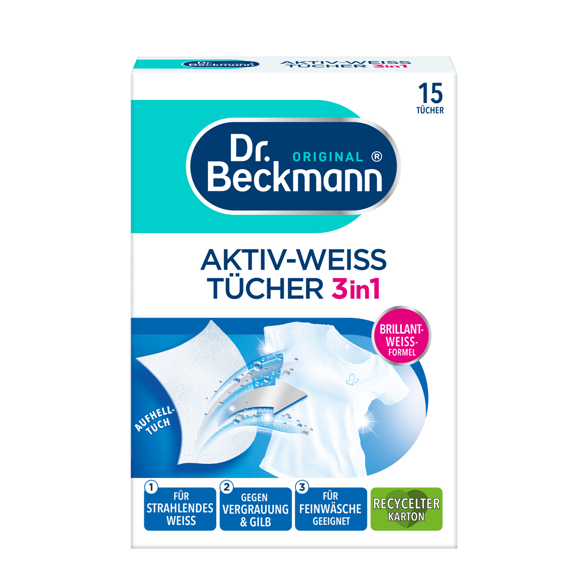 Dr. Beckmann Balinančios servetėlės 15vnt.