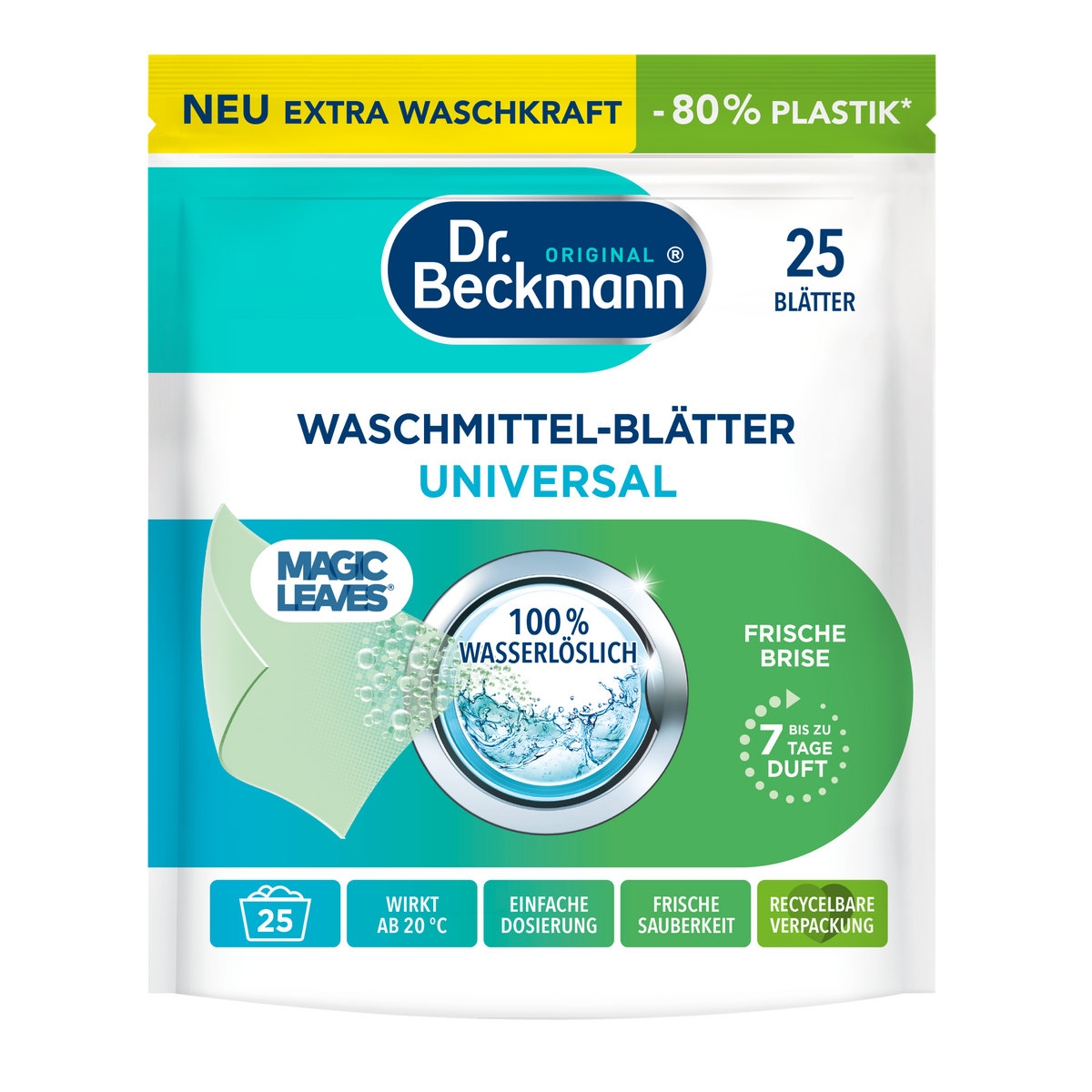 Dr. Beckmann Magic Leaves universalūs skalbimo lapeliai 25vnt.