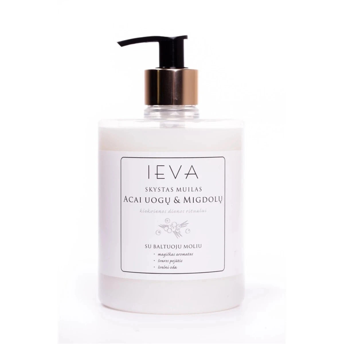 Skystas muilas IEVA ACAI uogų ir migdolų, 0,5 l