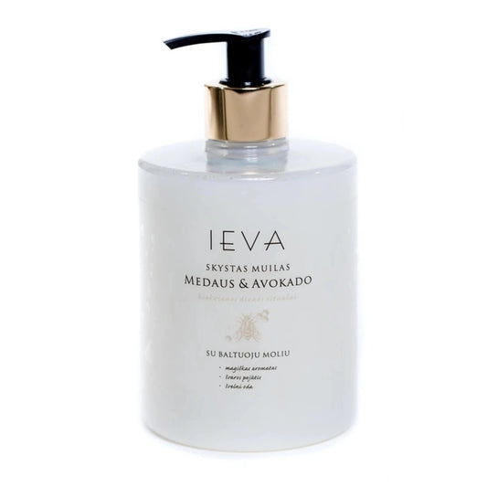 Skystas muilas IEVA, medaus ir avokado 0,5l