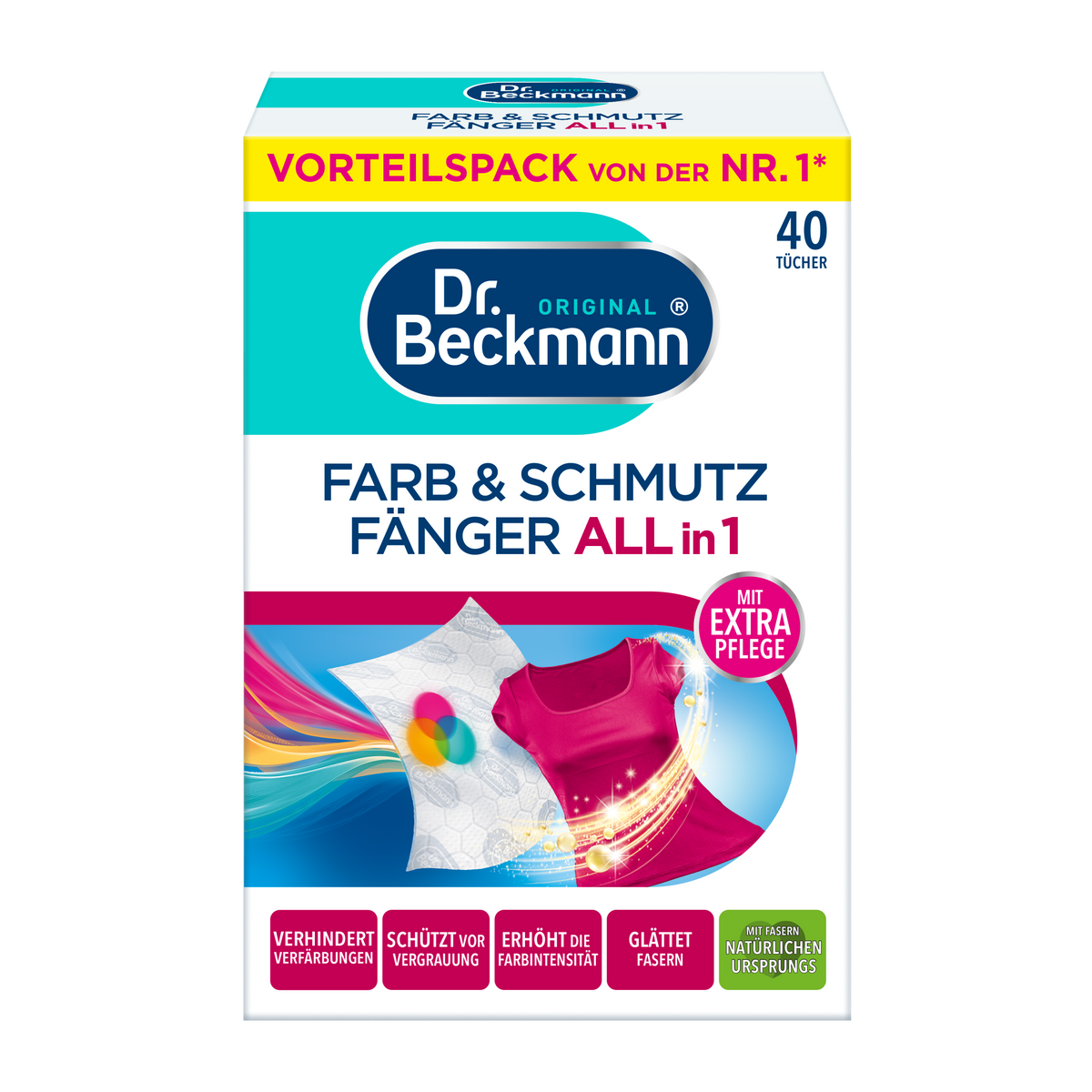 Dr. Beckmann Dažus ir purvą sulaikančios servetėlės 40vnt.