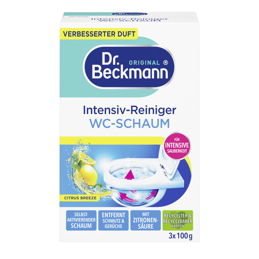 Dr. Beckmann Intensyvios WC valymo putos su citrinos rūgštimi 3x100g