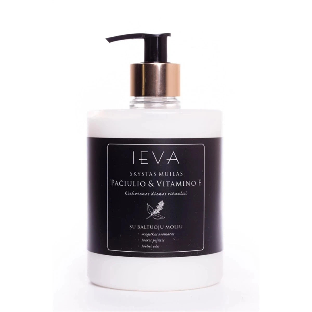 Skystas muilas IEVA, pačiulio ir vitamino E 0,5l